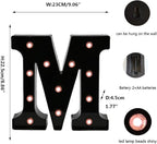 OYCBUZO Light Up Black Alphabet Marquee Letters Sign LED Marquee Number Lights Sign for Night Light Home Bar Christmas Party Lamp Wedding Birthday Decoration M