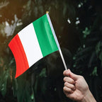 Italy Flag Italian Flag, Small Mini Handheld Italy Flags on Stick, Ideal for Party Parades Sports Events Patriotic Festival Decorations