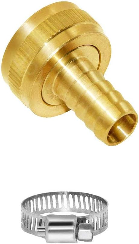 YOUHO Garden Hose Adapter 5/8" Drip Irrigation Tubing to Faucet - Reusable Connector Fittings for Most Rain Bird, Orbit, Dig, Toro 5/8 Tubing x 3/4" (F) GHT Garden Extension Repair Fitting