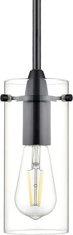 Black Pendant Lights Kitchen Island - Small Clear Glass Pendant Light Fixture