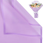 NESCCI 20 Sheet Flower Wrapping Paper - Waterproof Floral Bouquet Wrapping Paper, Florist Supplies Packaging Paper for Wedding Birthday Gift DIY (Translucent Lilac Purple)