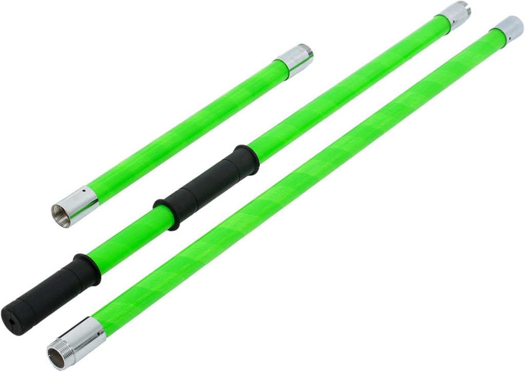 findmall 30ft Manual Pole Saw Extendable Tree Pruner Sharp Steel Blade High Branches Trimming for Pruning Palms and Shrubs with 9 Long Handles No with Scissors Green