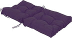 QILLOWAY Outdoor Chair Cushion for Patio Furniture, Waterproof Patio Cushions Set of 2 with Ties, Fade Resistant Replacement Pads for Outdoor Rocking Chairs,Purple