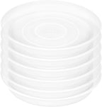 2 Pack of 10 inch Plant Saucer Gray, Heavy Duty Plastic Plant Saucer 10 inch Round, Durable Plant Tray for Pots, Plant Saucers for Indoors, Plant Trays for Planter 9"/10" (10", Clear)