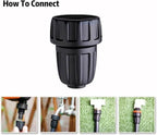 1/2 Inch Drip Irrigation Tubing Faucet Adapter 6 Pack, 3/4" to 1/2" Irrigation System Hose Adapter, 3/4 Inch Faucet Connector Garden Hose Adapter