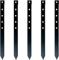 24Pcs Metal Garden Landscape Edging Stakes Black,10in anchoring Stakes Landscape Anchoring Spikes for Terrace Board, Grass Barrier, Landscape Edging Coil, Garden Liner, Bender Board