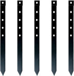 24Pcs Metal Garden Landscape Edging Stakes Black,10in anchoring Stakes Landscape Anchoring Spikes for Terrace Board, Grass Barrier, Landscape Edging Coil, Garden Liner, Bender Board