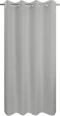 River Dream Stall Size No Hook Grey Fabric Shower Curtain or Liner Soft Microfiber - 54" x 78" Shower Stall Curtain Hotel Grade, Waterproof & Machine Washable, Gray, 54x80
