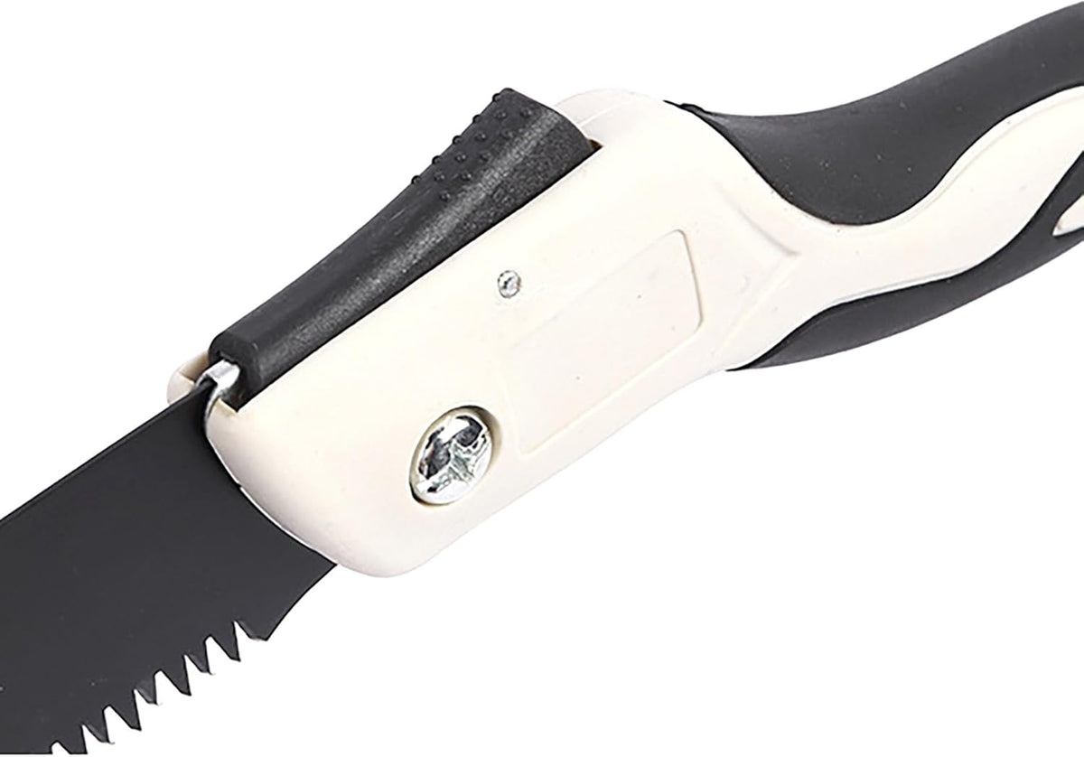Folding Saw with Rubber Handle, 18.5 Inch Manganese Steel SK-5 Blade Pruning Saw for Hunting, Gardening, Camping and Trimming (blade 25cm)