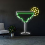 Margarita Cocktail Led Sign, Margaritas For My Senoritas Led Lights, Margarita Cocktail Neon Sign, Bar Neon Sign Size:18inch