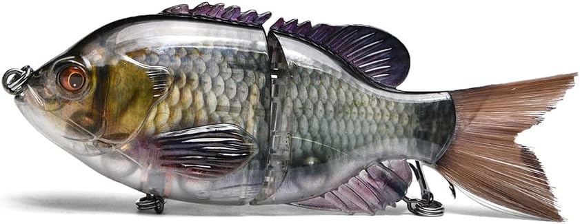 5.9in Multi Jointed Swimbait Fishing Lures Bait,2 Segment Big Giant Sinking Fishing Bass Lures,Crankbaits Swimbaits with Treble Hook