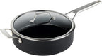 MsMk 5QT saute pan with Glass Lid, 11in Nonstick Deep Frying pans, Lasting Non stick, Oven safe to 700°F, Induction pots, Durable PFOA Free Non-Toxic