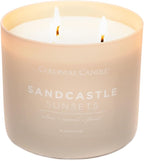 Colonial Candle Sandcastle Sunset Scented Jar Candle, Pop of Color Collection, 3 Wick, Green, 14.5 oz - Up to 60 Hours Burn
