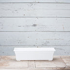 Root & Vessel 16242 Countryside Flower Box Planter, White, 24-Inch