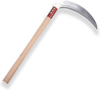 1pce 470mm/18.5in Carbon Steel Billhook Brush Clearing Sickle for Grass,Weeding Tools for Garden,Curved Sawtooth Sickle,Machete Axe for Cutting Trees,Steel Blade Knife in Hand