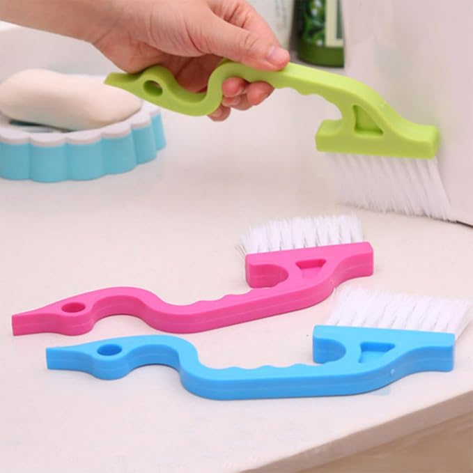 Window Groove Cleaning Brush Set 8pcs with Scrubber Brushes for Wet and Dry Use Multifunctional Window Slot and Gap Cleaner and Narrow Spaces