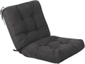 QILLOWAY Outdoor Chair Cushion for Patio Furniture, Waterproof Patio Cushions with Ties, Fade Resistant Replacement Pads for Outdoor Rocking Chairs,Dark Grey
