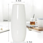 2 Ceramic Vase White Flower Vase for Home Decor Modern 7.9 inch Mini Vase for Table Shelf Home Decor Vase for Fireplace Bedroom Kitchen Living Room Wedding Office Desk Birthday Gifts