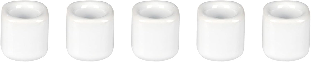 Mega Candles 10 pcs Black White 1/2 Inch Diameter Ceramic Chime Ritual Spell Candle Holders, Great for Casting Chimes, Meditation, Rituals, Spells, Vigil, Witchcraft, Wiccan Supplies