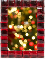 Isaac Jacobs Decorative Sparkling Jewel Picture Frame, Photo Display & Home Décor (4x6, Dark Red)