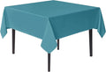 sancua Square Tablecloths 85x85 Inch - Teal Fabric Table Cloth for Square or Round Tables, Washable Polyester Table Cover for Outdoor Party, Birthday, Buffet, Resturant
