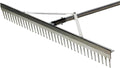 Trigon Sports Aggregate Rakes for Gardening, Ergonomic Heavy Duty Metal Rakes with Lightweight Aluminium Handle, Landscaping Rake for Outdoors, Lawn, Carpet, Shrub, 66" Handle, 36" Wide Rake Head