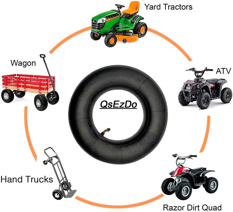 4.00/3.50-6 Replacement Inner Tube with TR87 Bent Valve Stem (1 Pack), for Hand Trucks, Utility Cart, Lawn Mowers, Wheelbarrows, Dollys, Scooters, Yard Carts,Trailer Dollies,Wagon,ATV, and more