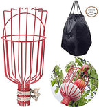 COCONUT Fruit Picker Tool, 5FT Fruit Picker with Basket Adjustable Long Handle, Easy to Assemble & Use Fruits Catcher Tree Picker for Getting Fruits - Ideal for Low & Medium Height Fruit Harvesting