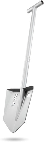 DMOS Nomad Shovel - 2-Piece Collapsible Lightweight Aluminum Shovel for Camping, Overlanding, Survival, Military, Hunting, & Off-Road Use - Silver - Pro