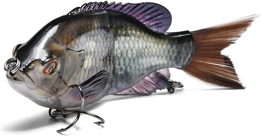 5.9in Multi Jointed Swimbait Fishing Lures Bait,2 Segment Big Giant Sinking Fishing Bass Lures,Crankbaits Swimbaits with Treble Hook