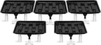 Ez-Pz Runoff Trays 15.5in Garden Flood and Drain Plant Base with PVC Legs and Drain Fitting, Elevated Plant Saucers for Use in Indoor Grow Tents, Greenhouses, and Outdoor Gardens