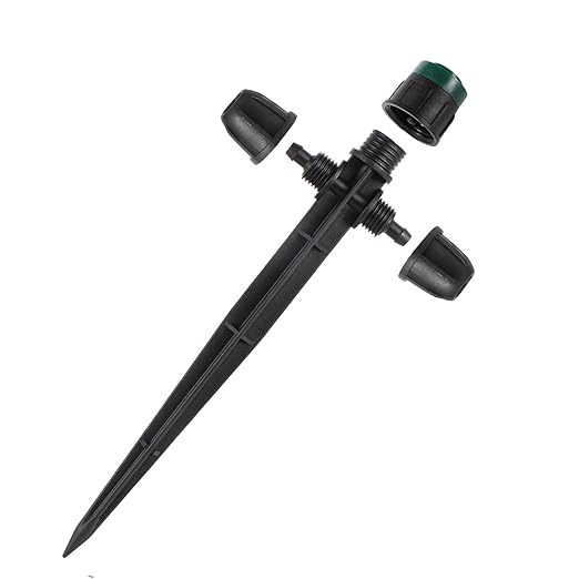 Drip Irrigation Emitters Sprayers for 1/4" Tubing, Adjustable 360 Degree Water Flow Sprayer on 6.5" Arrow Stake for Garden Irrigation System(30Pcs Irrigation Sprayers)