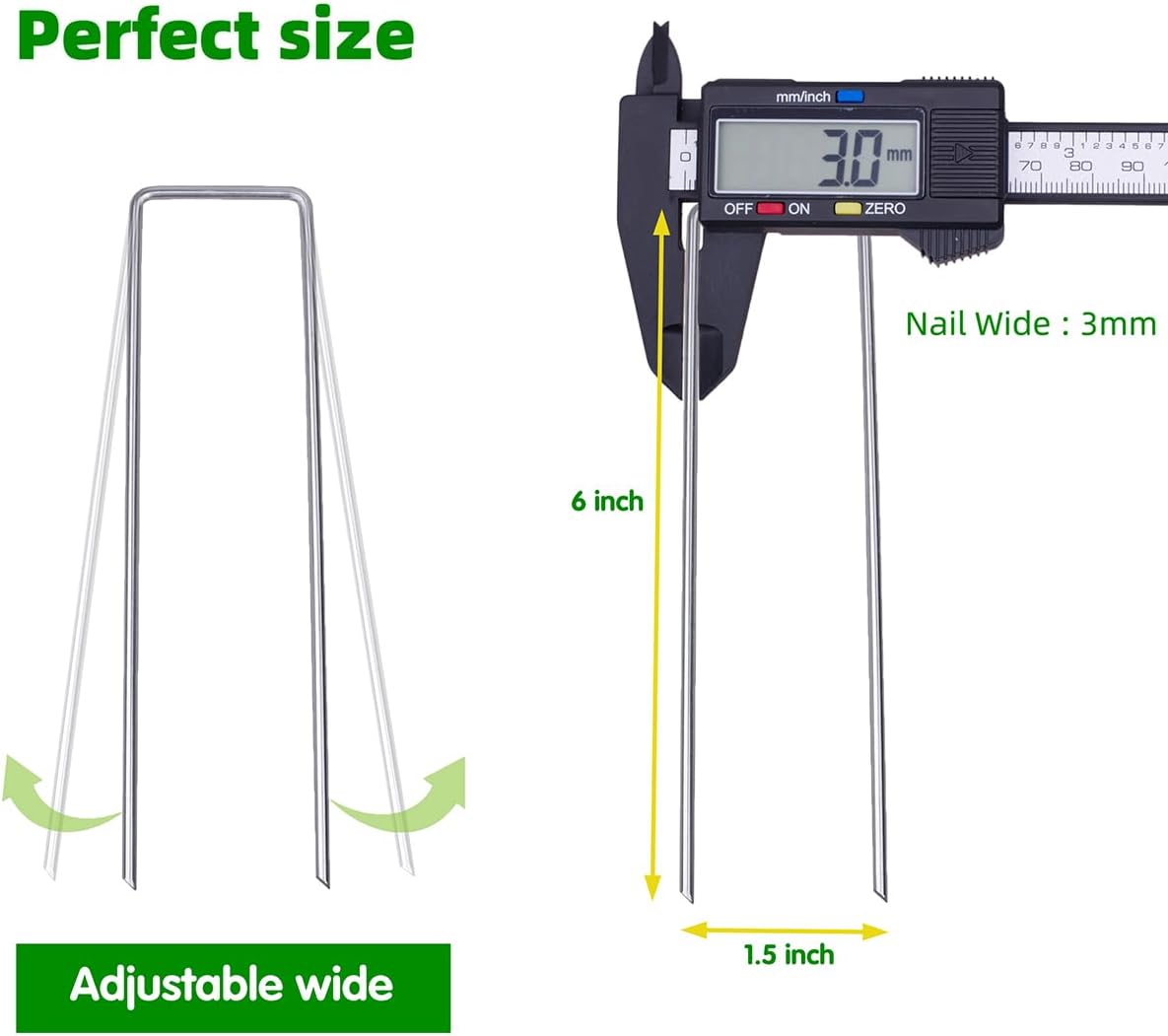 6 Inch 23 Pcs Hot-dip Galvanized U-Shaped Garden Stakes, Landscape Staples, Ground Stakes, for Decoration Weed Barrier Fabric, Irrigation Tubing, Holding Fence, Tarpaulin (22, 6 INCH)