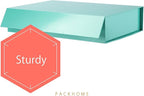 PACKHOME Gift Box 11.5x8x2.5 Inches, Sturdy Shirt Box with Magnetic Lid for Multiple Occasions (Glossy Green)