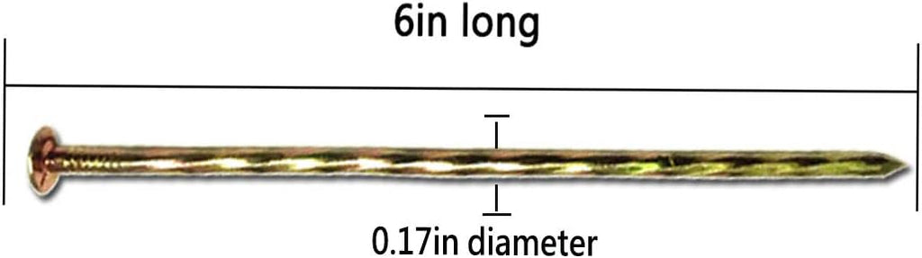 Metal Turf Stakes 200 Pcs 6-Inch Landscape Stakes, Spiral Galvanized Landscape Spikes, Garden Nails for Artificial Turf, Paver Edging, Weed Barrier, Lawn Edging，Carpentry and More