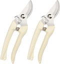Garden Scissors for Plant, Tip Pruning Shears for Cutting Flowers, Trimming Plants, Bonsai and Fruits Picking (2 PC Bypass Blade Pruner)