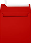 LUXPaper Square Invitation Envelopes | Peel & Press | 6 1/2" x 6 1/2" | Holiday Red | 60lb. Text | 50 Qty