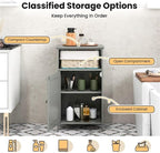 Safeplus Small Floor Storage Cabinet with Drawer and Door, for Bathroom & Toilet, Grey