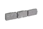 EasyFlex No-Dig Landscape Edging with Anchoring Spikes, 2.7 in Tall Decorative Stone-Look Garden Border, 15 Foot Kit, Slate Gray