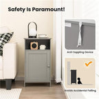 Safeplus Small Floor Storage Cabinet with Drawer and Door, for Bathroom & Toilet, Grey