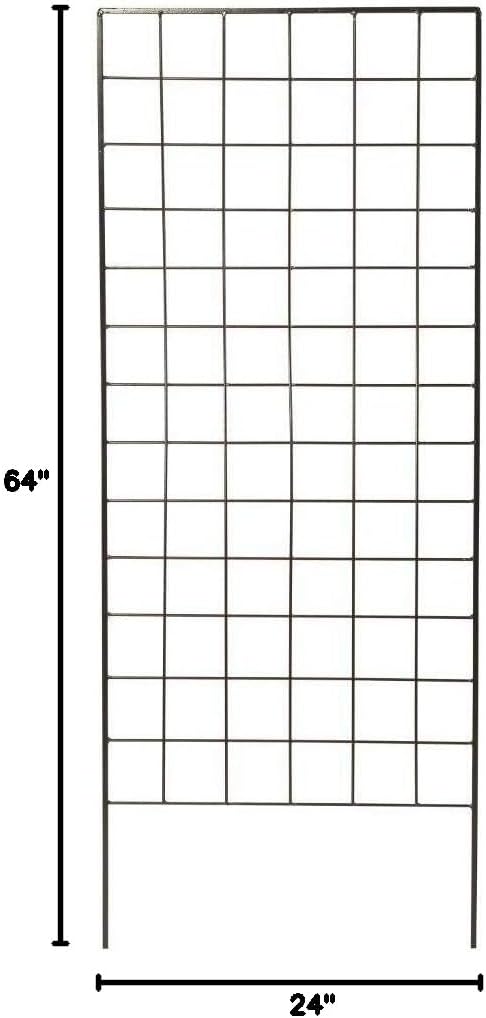 American Garden Works STNMB Narrow Screen Trellis, Black 64.25"H