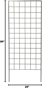 American Garden Works STNMB Narrow Screen Trellis, Black 64.25"H