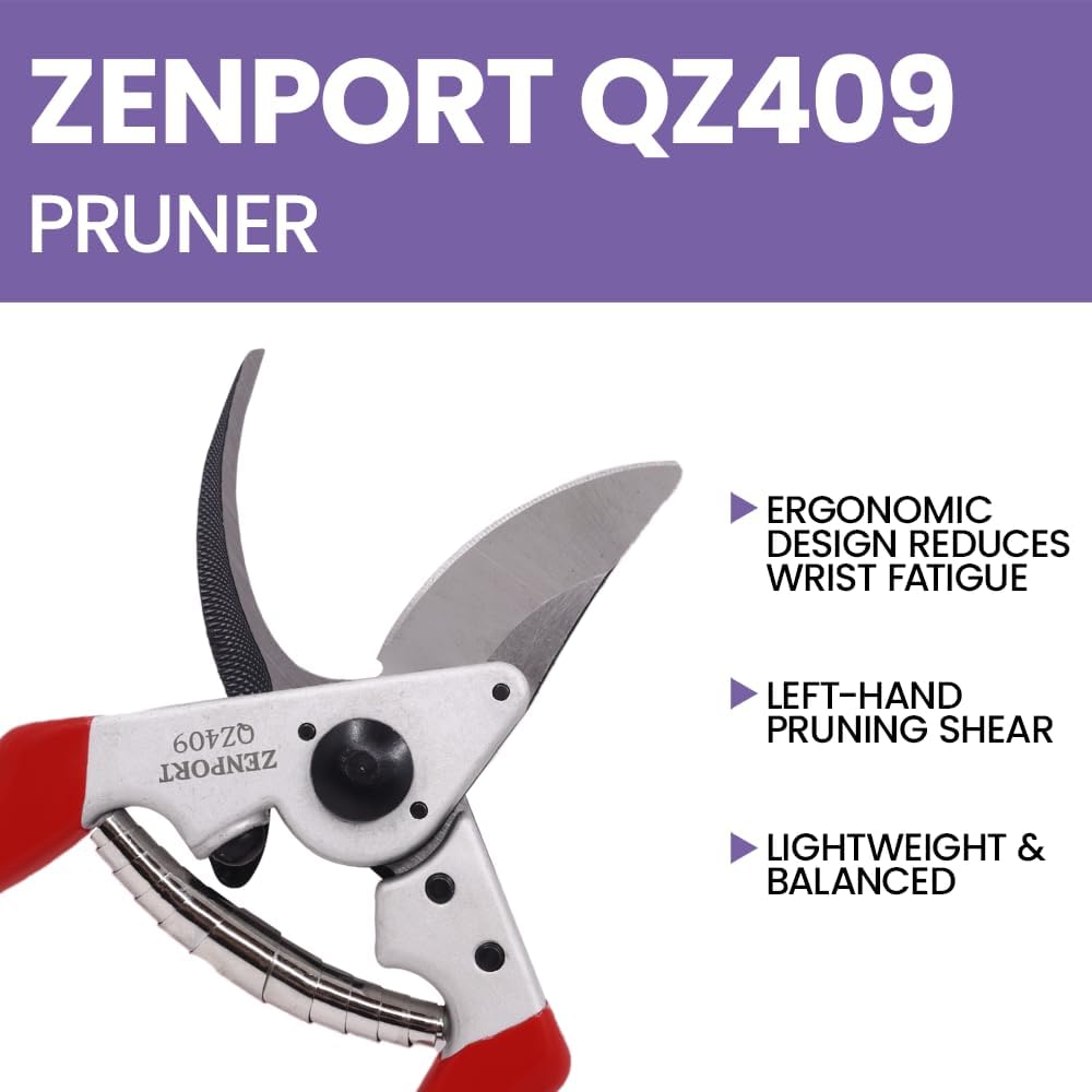 Zenport, Red QZ409 Left Hand Pruning Shear, 1