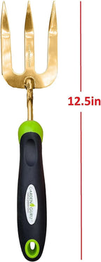 Garden Guru Titanium Hand Weeder Fork Tool – Rust Resistant – Ergonomic Handle – Great for Planting, Spreading Mulch, Weeding, Loosening & Transplanting Soil (4 Pack)