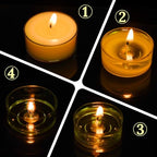 Natural Citronella Tea Light Candles, Tiny Soy Wax Aromatherapy Citronella Tealights Set of 12-4 Hours Burning - Great Gift for Summer Outdoors Home Garden Patio Balcony