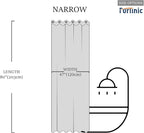 Furlinic Stall Size Shower Curtain No Hooks Needed,Half Size Polyester Fabric Bathroom Curtains with 6 Split Grommets,Hotel Quality,Waterproof & Machine Washable,Navy Blue,48x78 Inch.