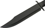 SZCO Full Tang Tactical Bowie Knife 15 Inch - Black Camping Knife with Rubber Handle, Stainless Steel Blade & Sheath - Pocket Knife for Hunting, Camping & Outdoor Uses - Knives for Men