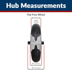 16" Flat Free Wheelbarrow Tire | Replacement Wheel for Wheelbarrow, Trailer, Wagon | Durable Wheel with 4" to 6" Hub | Compatible with 6" Hub with Spacers | 5/8" Bearing | Lapp Wheels