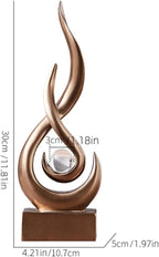 AWNR Abstract Art Deco Decor Statues for Home,Shelves,Table,Living Room, Dining Room,Modern Sculpture Decoraciones of Homes for Sale (Bronze)