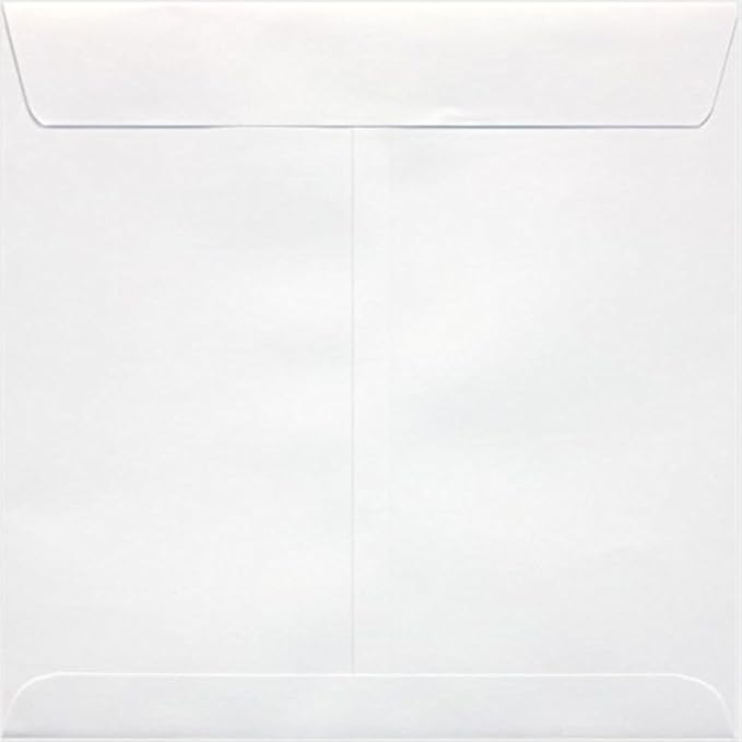 LUXPaper Square Invitation Envelopes | Peel & Press | 8" x 8" | White | 70lb. Text | 50 Qty